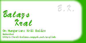 balazs kral business card